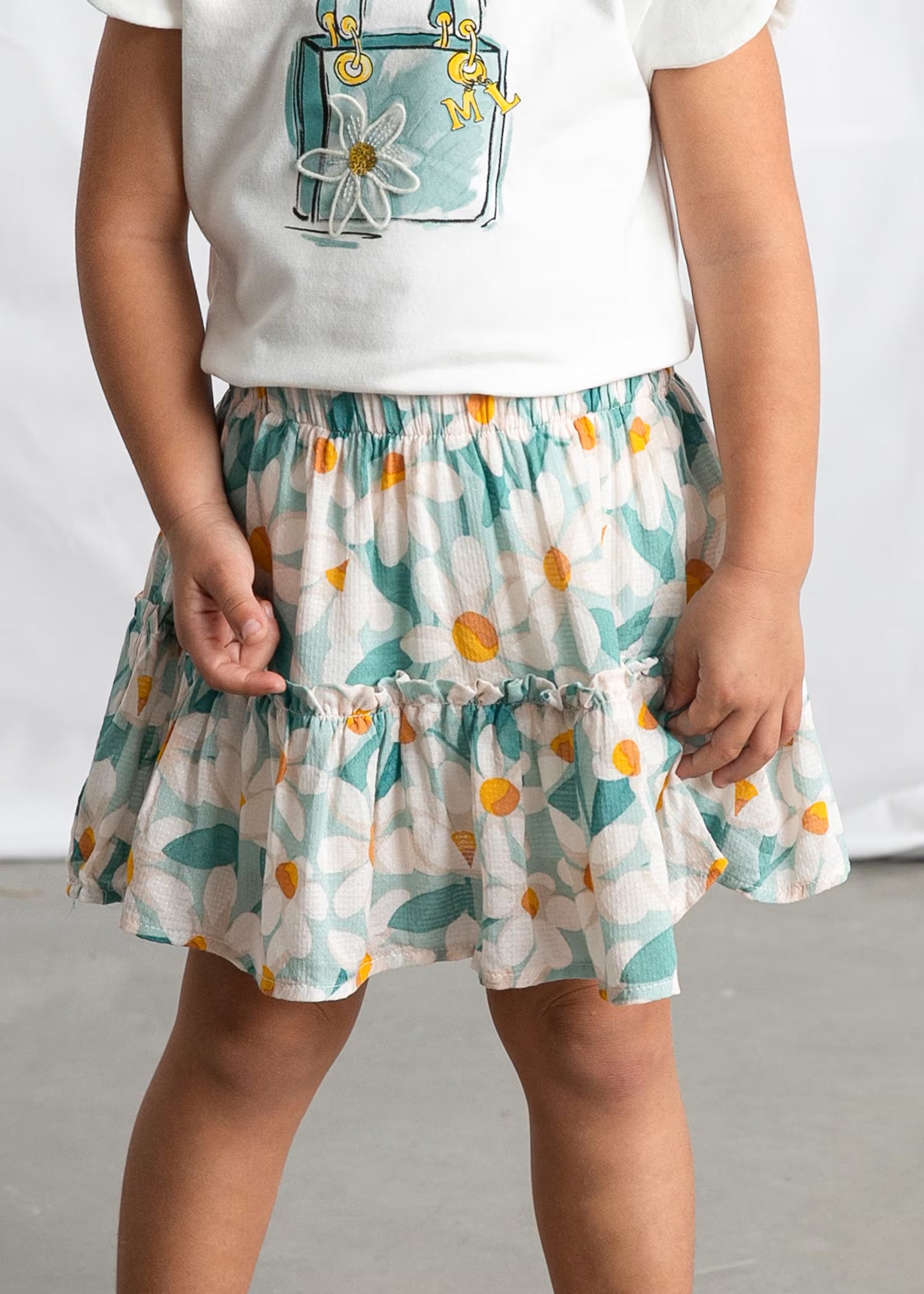 Conjunto de falda flores