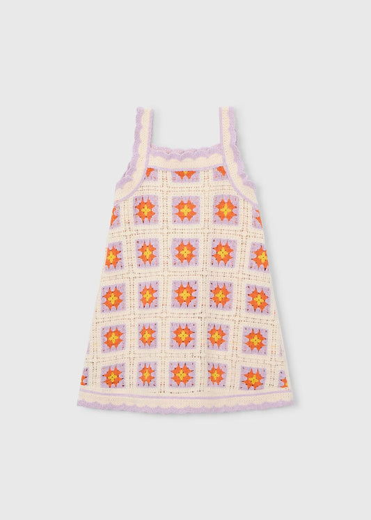 Vestido de crochet flores