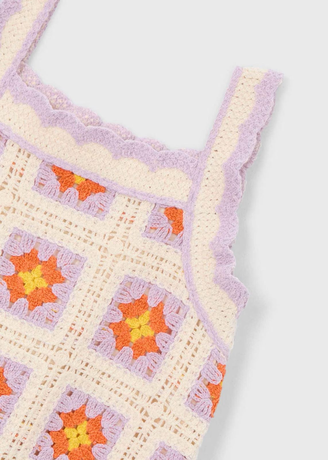 Vestido de crochet flores