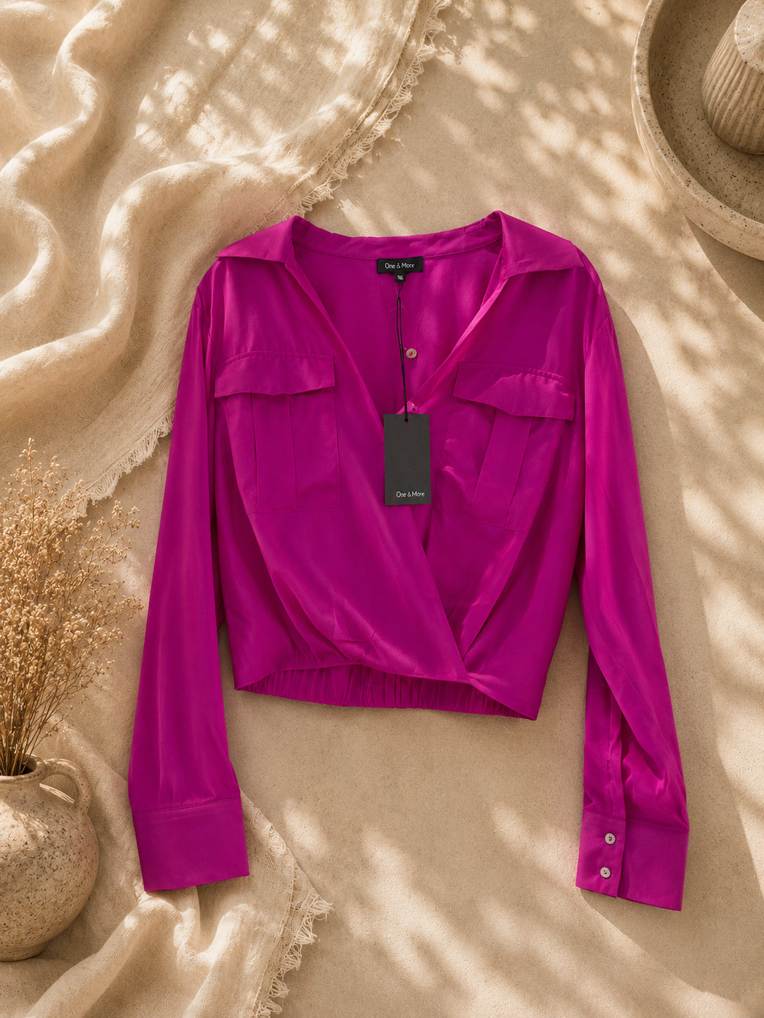 FUCSIA MANGA LARGA