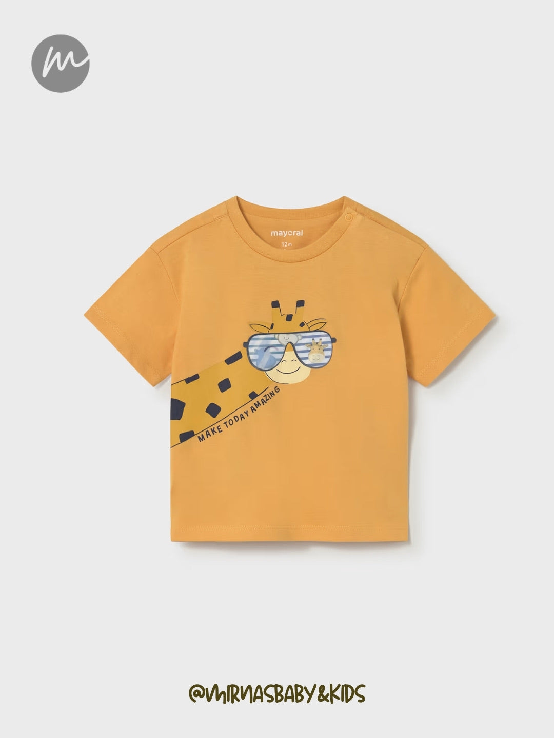 conjunto de short, camisa interactiva jirafa bebé