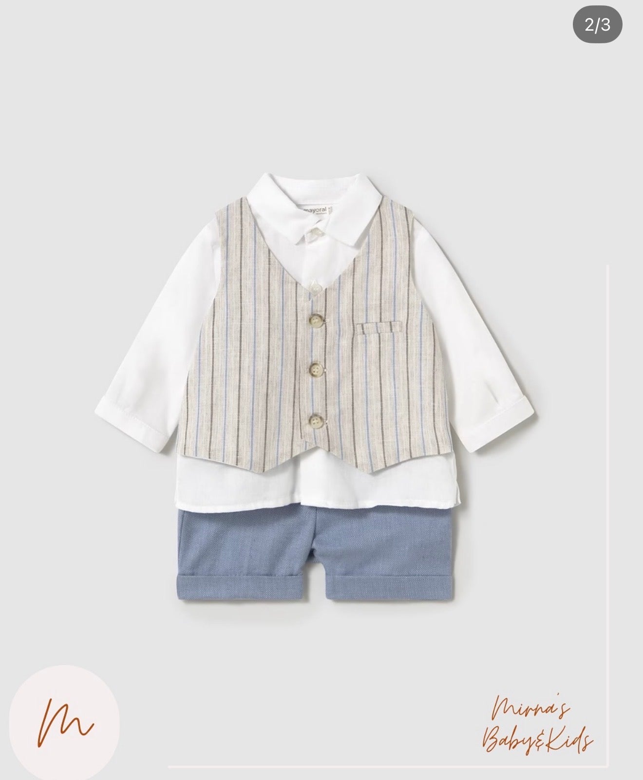 Conjunto de 2pcs de pantalon corto de lino