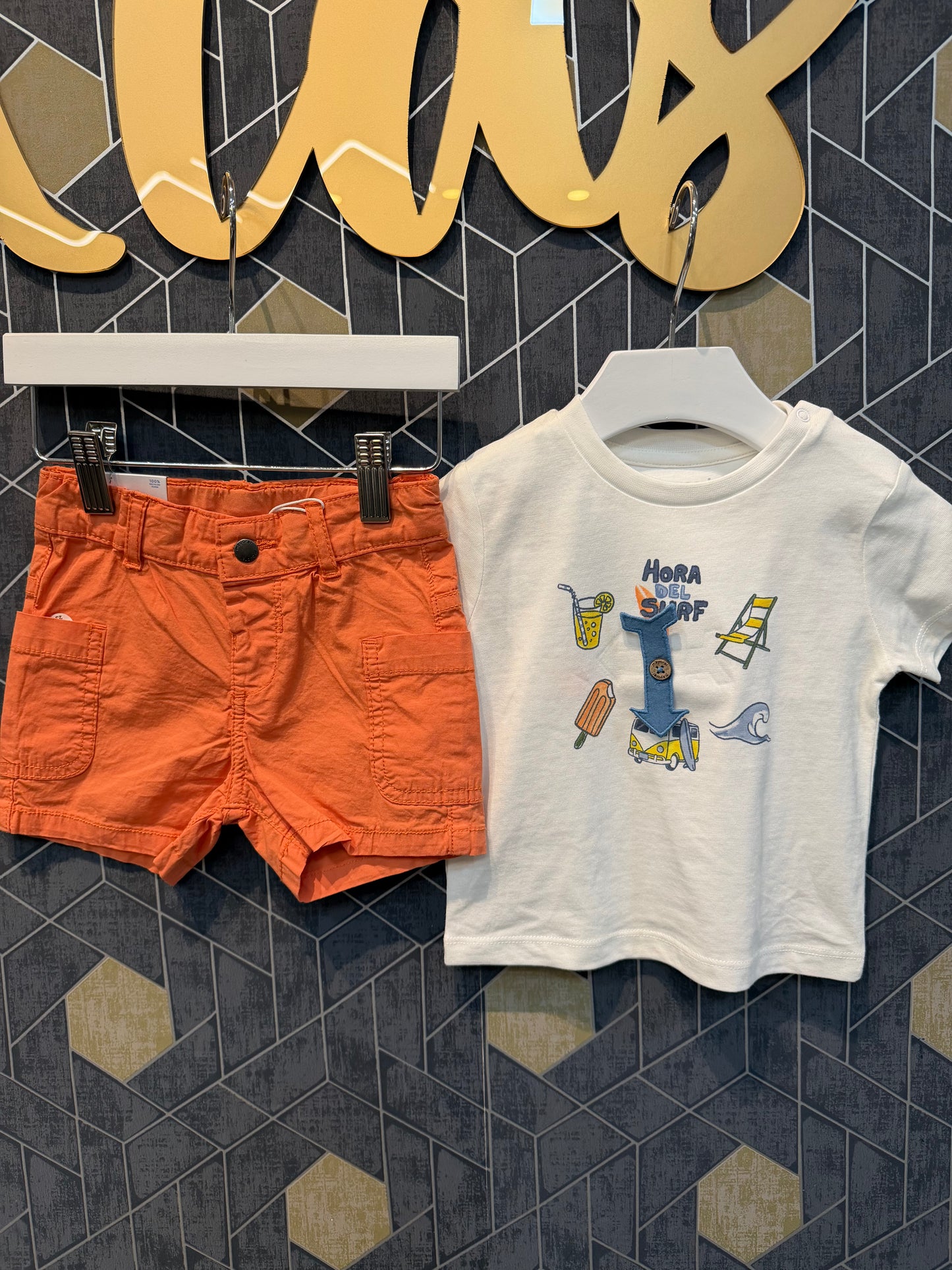 Conjunto de 2pcs color naranja