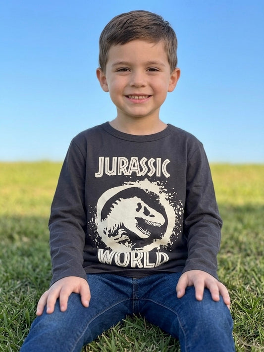 Camisa de dinosaurio manga larga