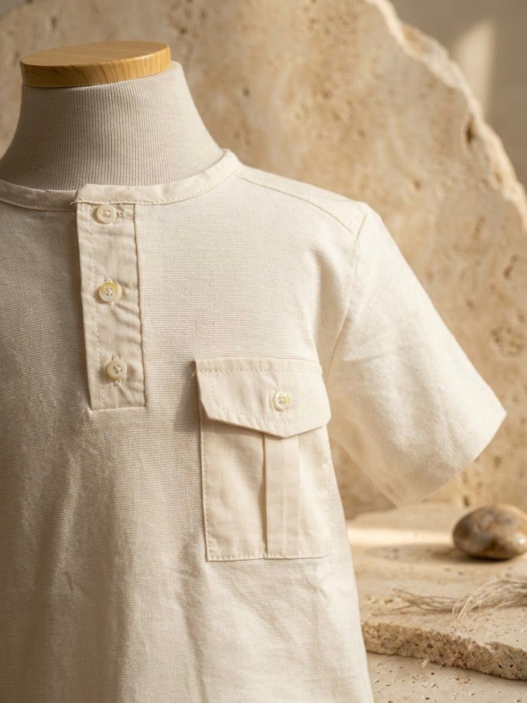 Camisa de cuello chino