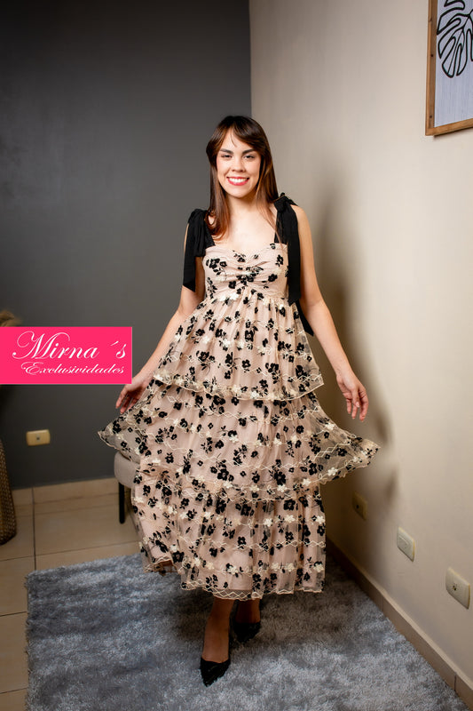 Vestido Midi París Noir
