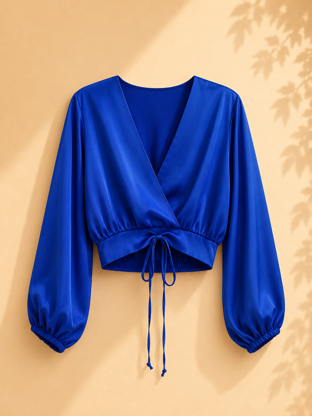 CAMISA AZUL METALICO ABIERTA DE ALFRETE MANGA LARGA