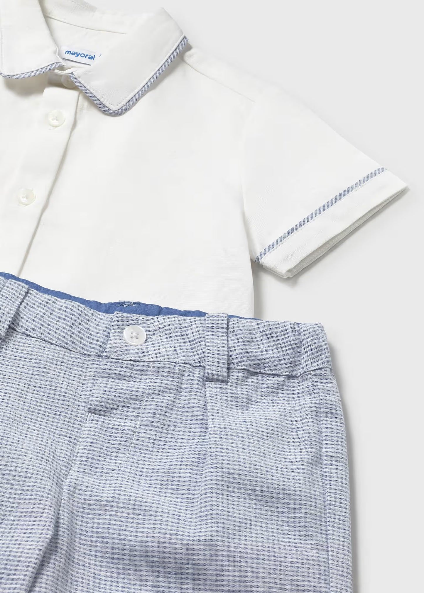 Conjunto bermuda y camisa con lino