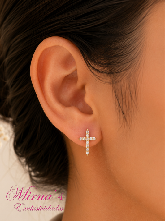 Aretes Cruz Celestial