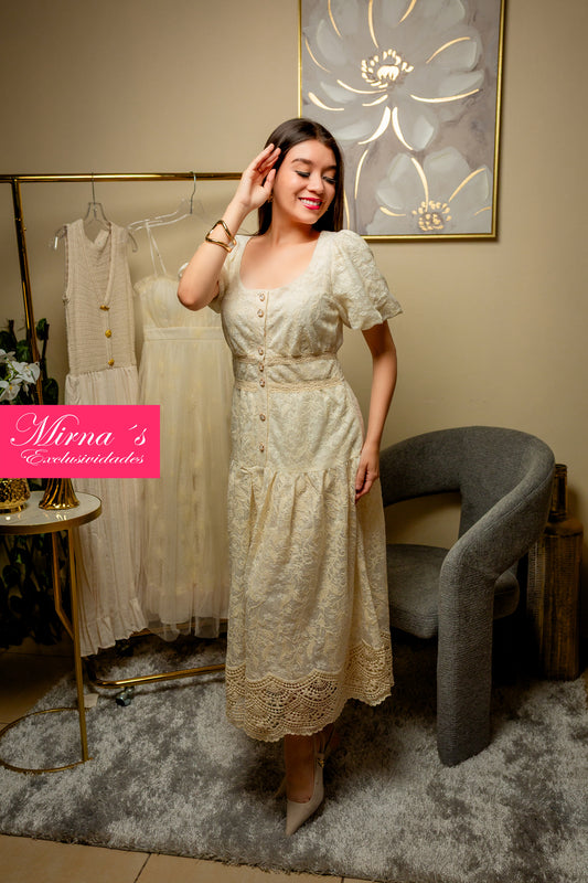 Vestido Crema