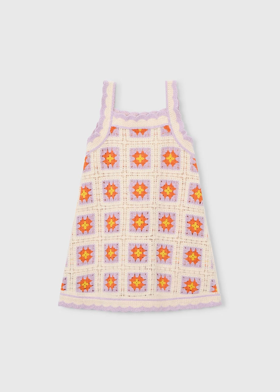 Vestido de crochet flores