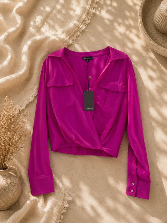 FUCSIA MANGA LARGA
