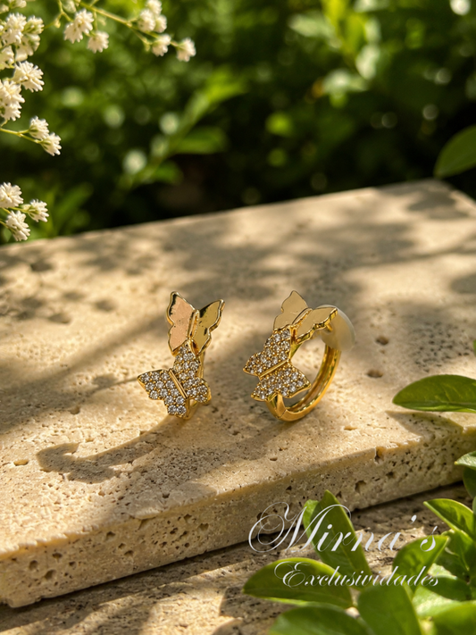 Aretes Golden Butterfly