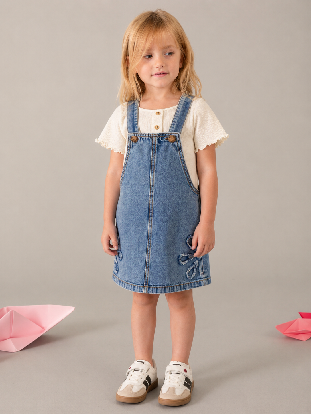 Romper de jean con blusa