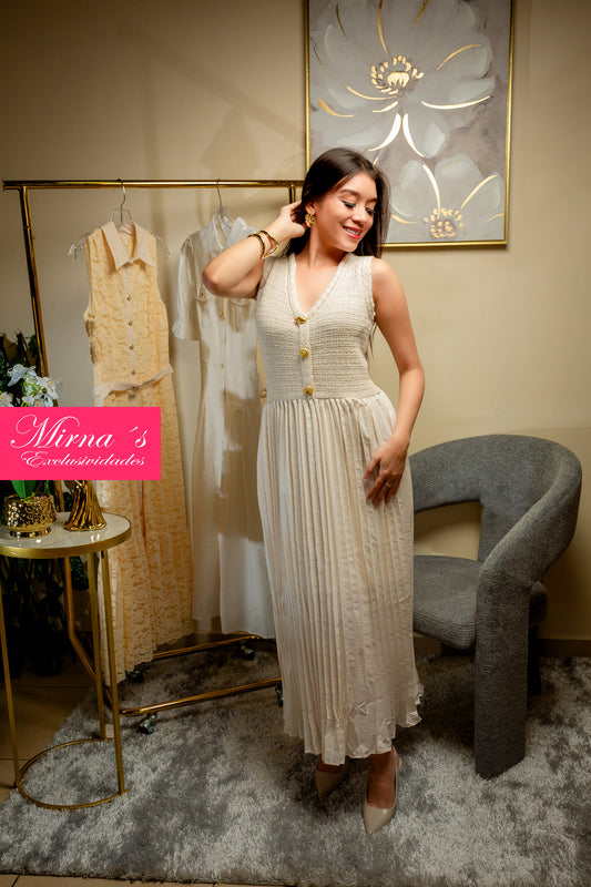 Vestido Amélie Beige