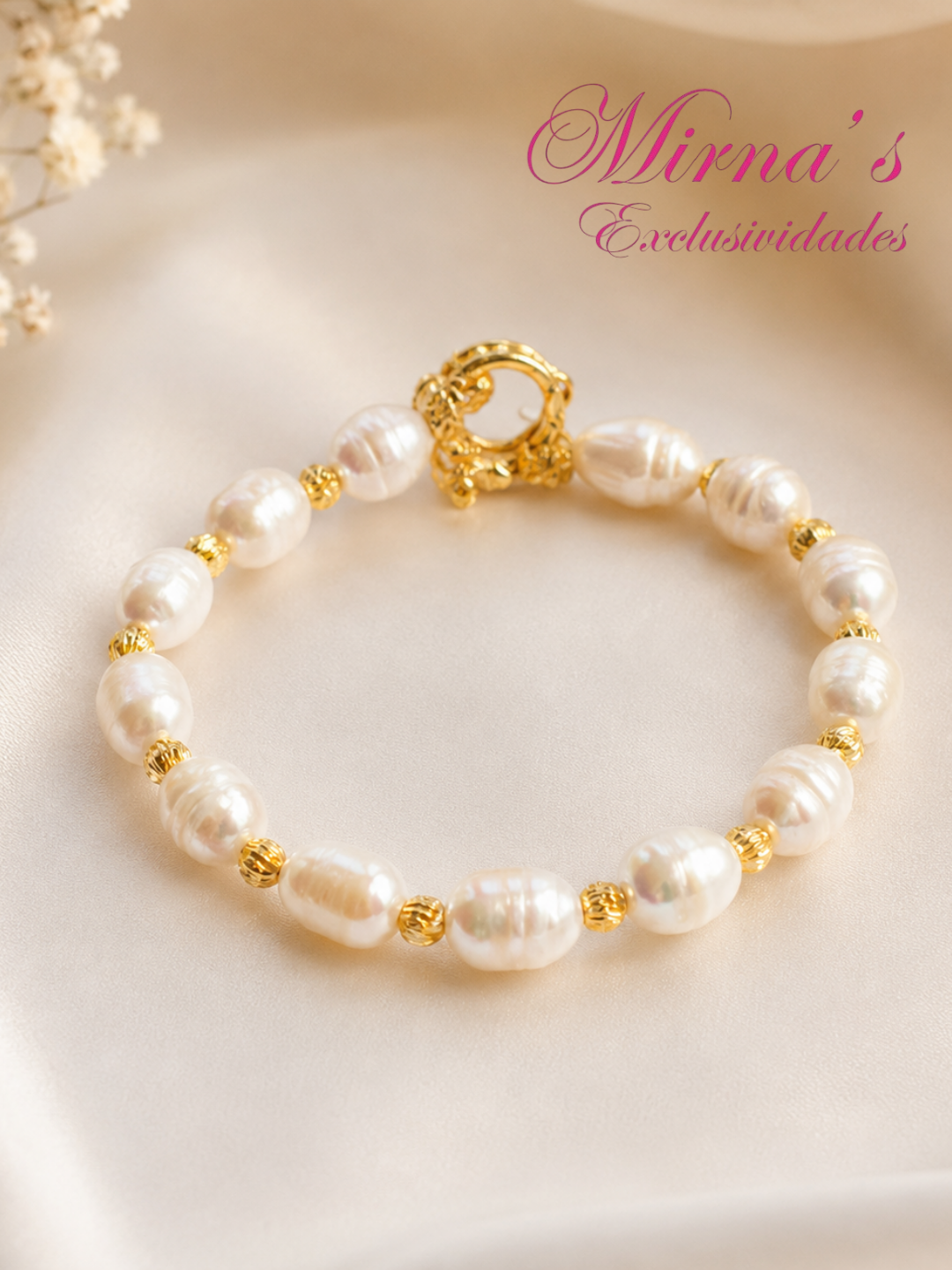 Pulsera de perlas de Plata 925