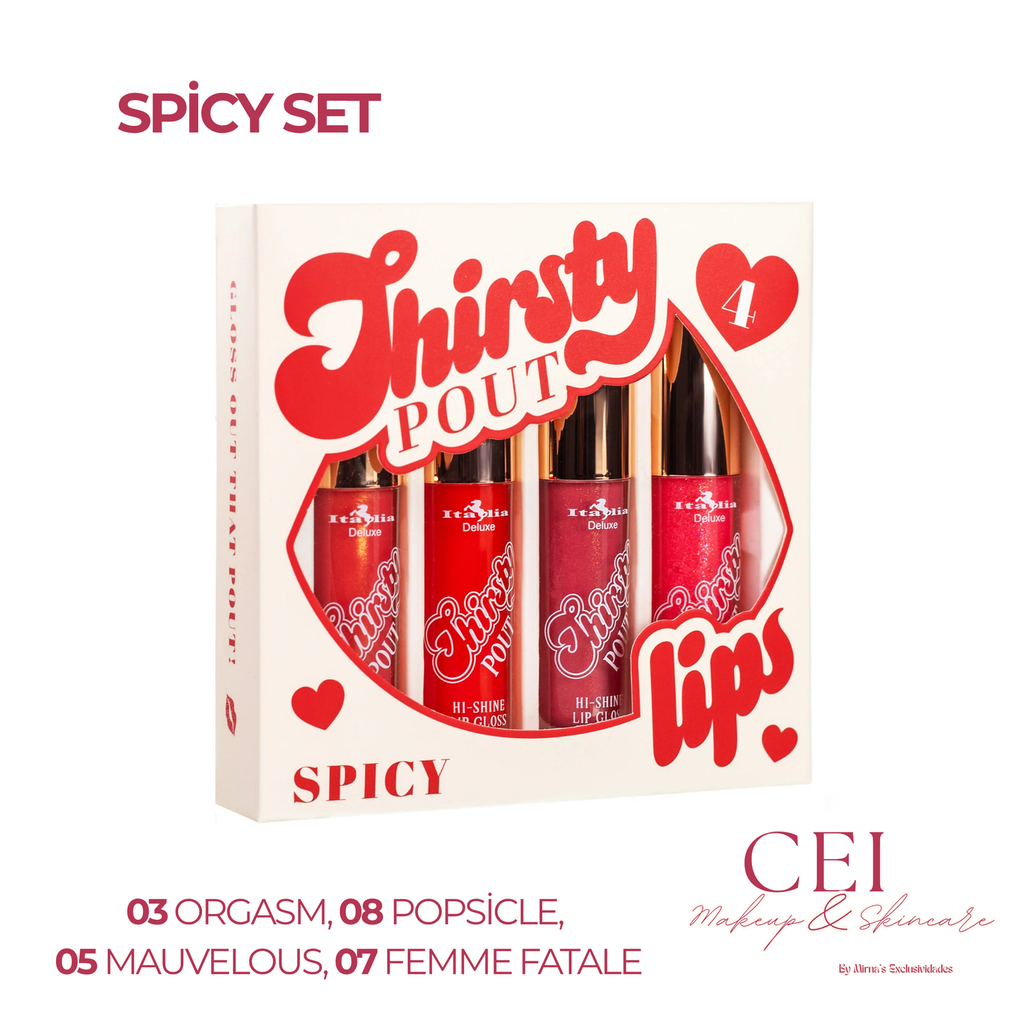 💖 Set de 4 Glosses Thirsty Pout