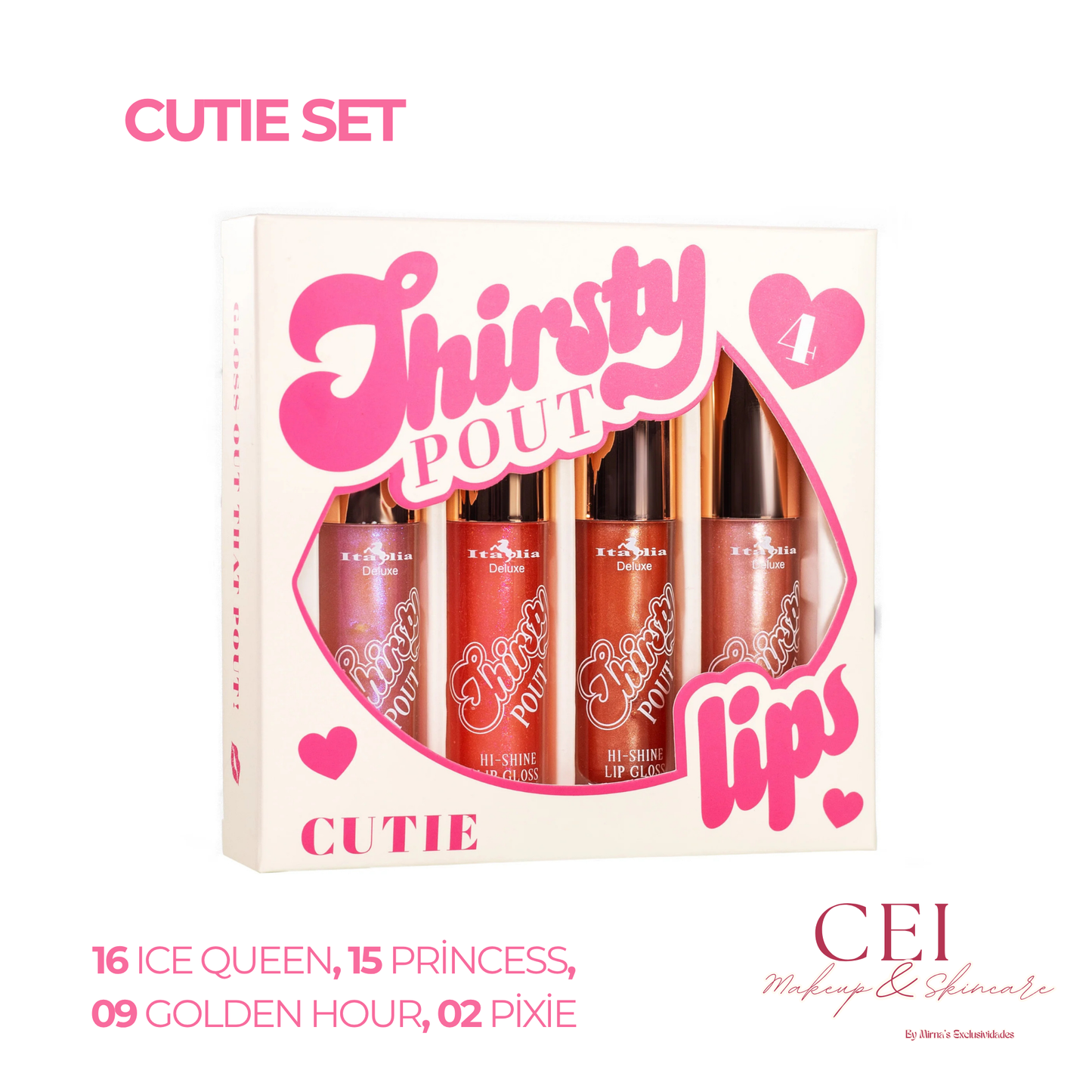 💖 Set de 4 Glosses Thirsty Pout