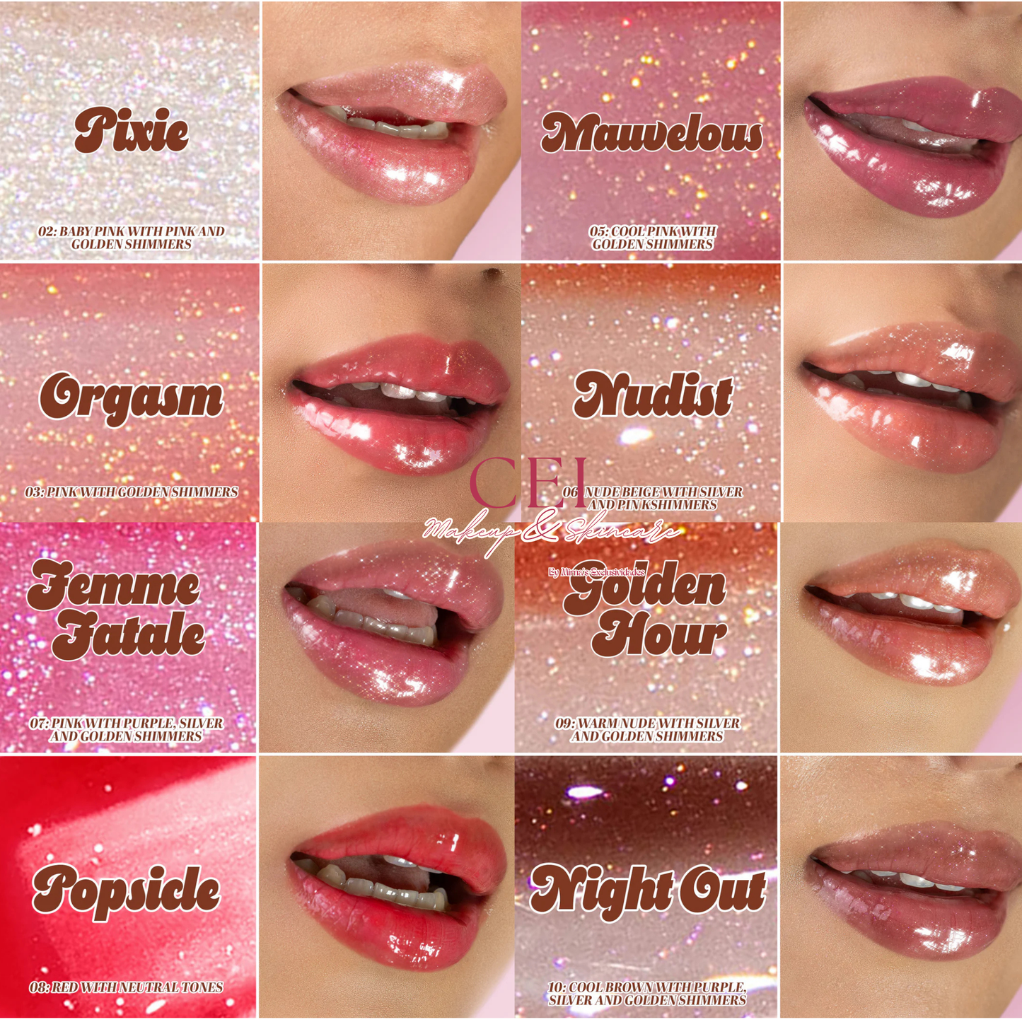 💖 Set de 4 Glosses Thirsty Pout