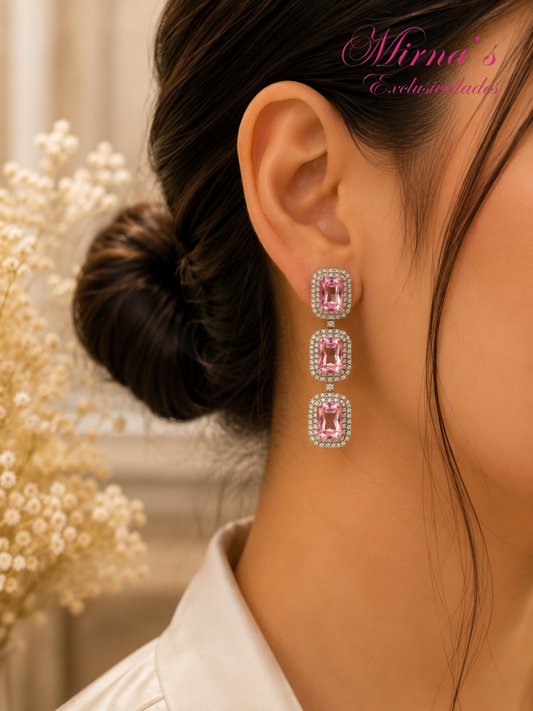 Aretes Rosa Imperial