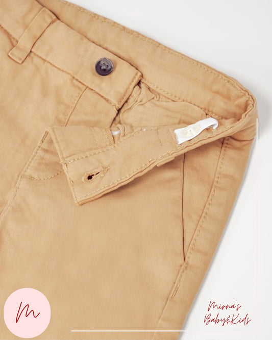 Conjunto de camisa manga larga de osito + Pantalon chino