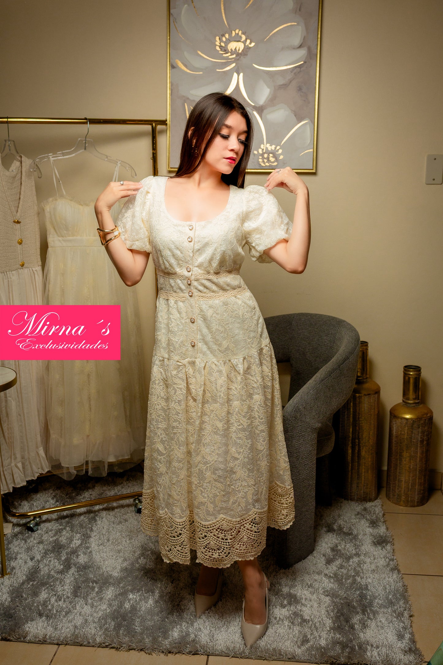 Vestido Crema