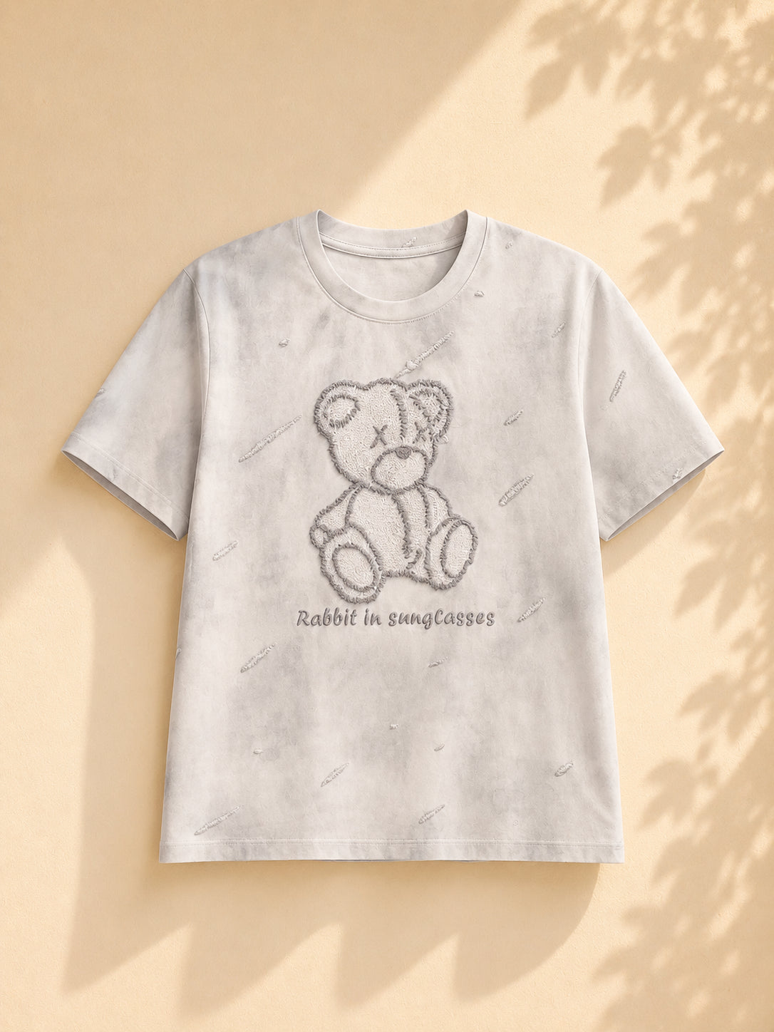 CAMISA GRIS DE OSO BORDADO