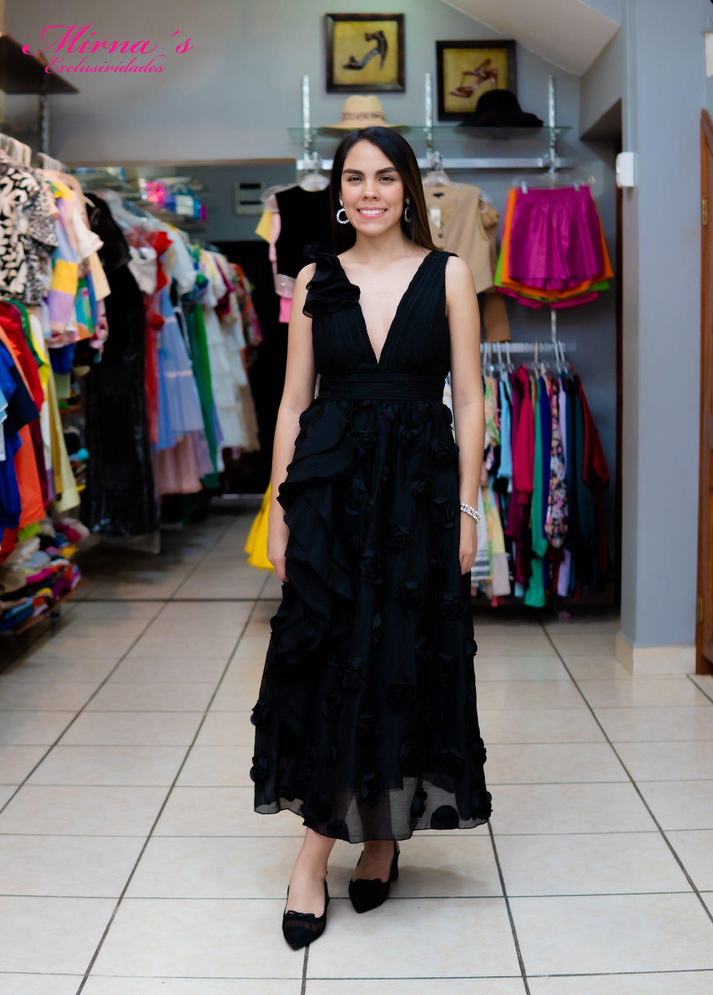 Vestido Black Bloom