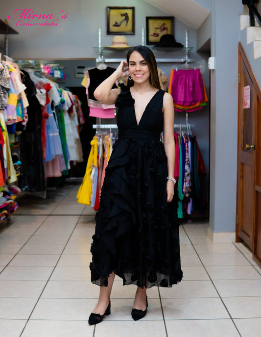 Vestido Black Bloom