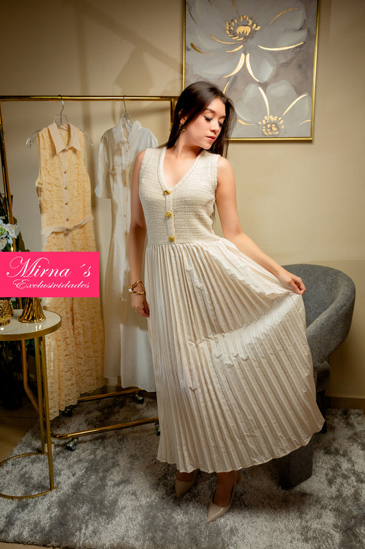 Vestido Amélie Beige