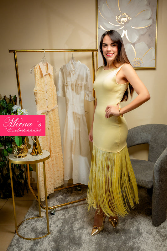 Vestido Serena Flecos