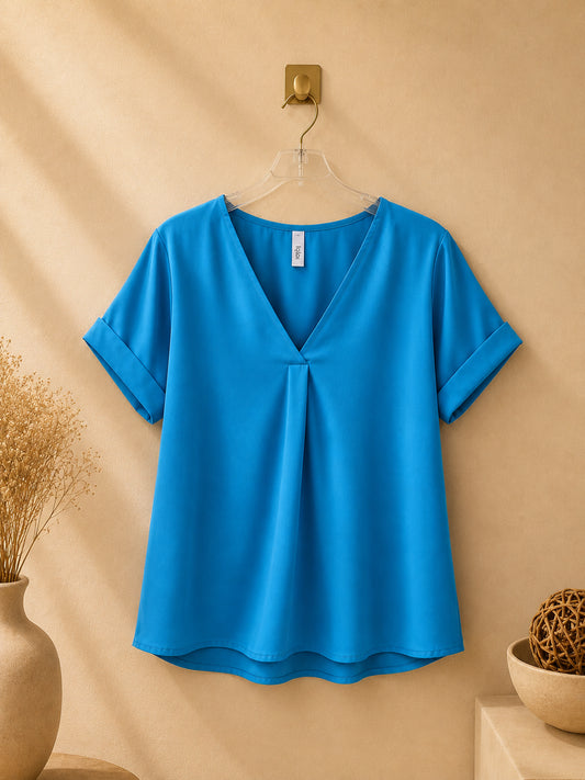 CAMISA AZUL TURQUESA LISA