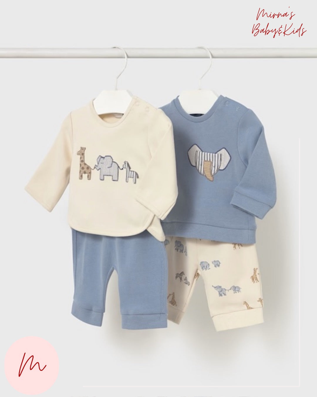 Conjunto camisa manga larga y pantalón	 azules