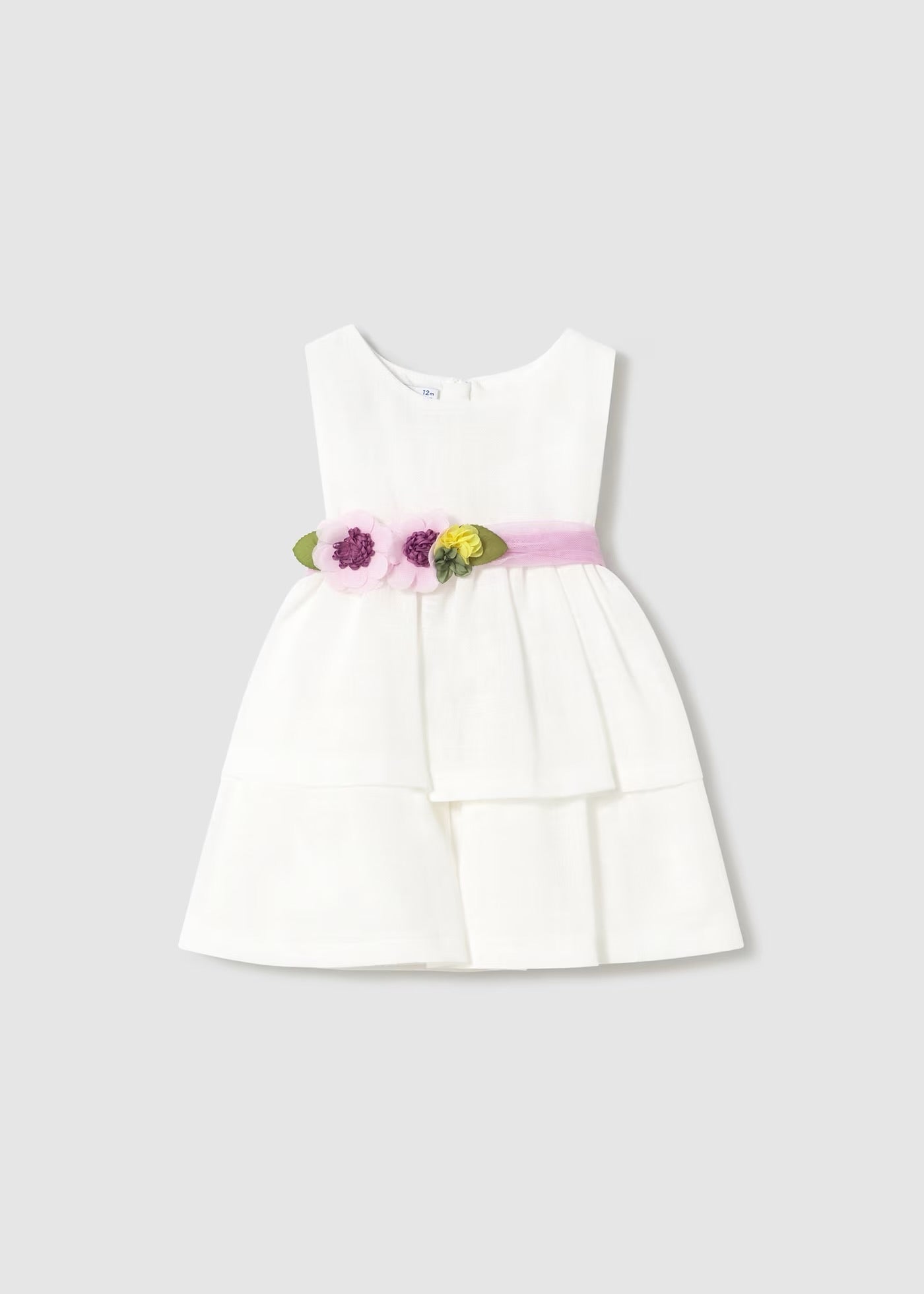 Vestidos de lino, cinturon con flores