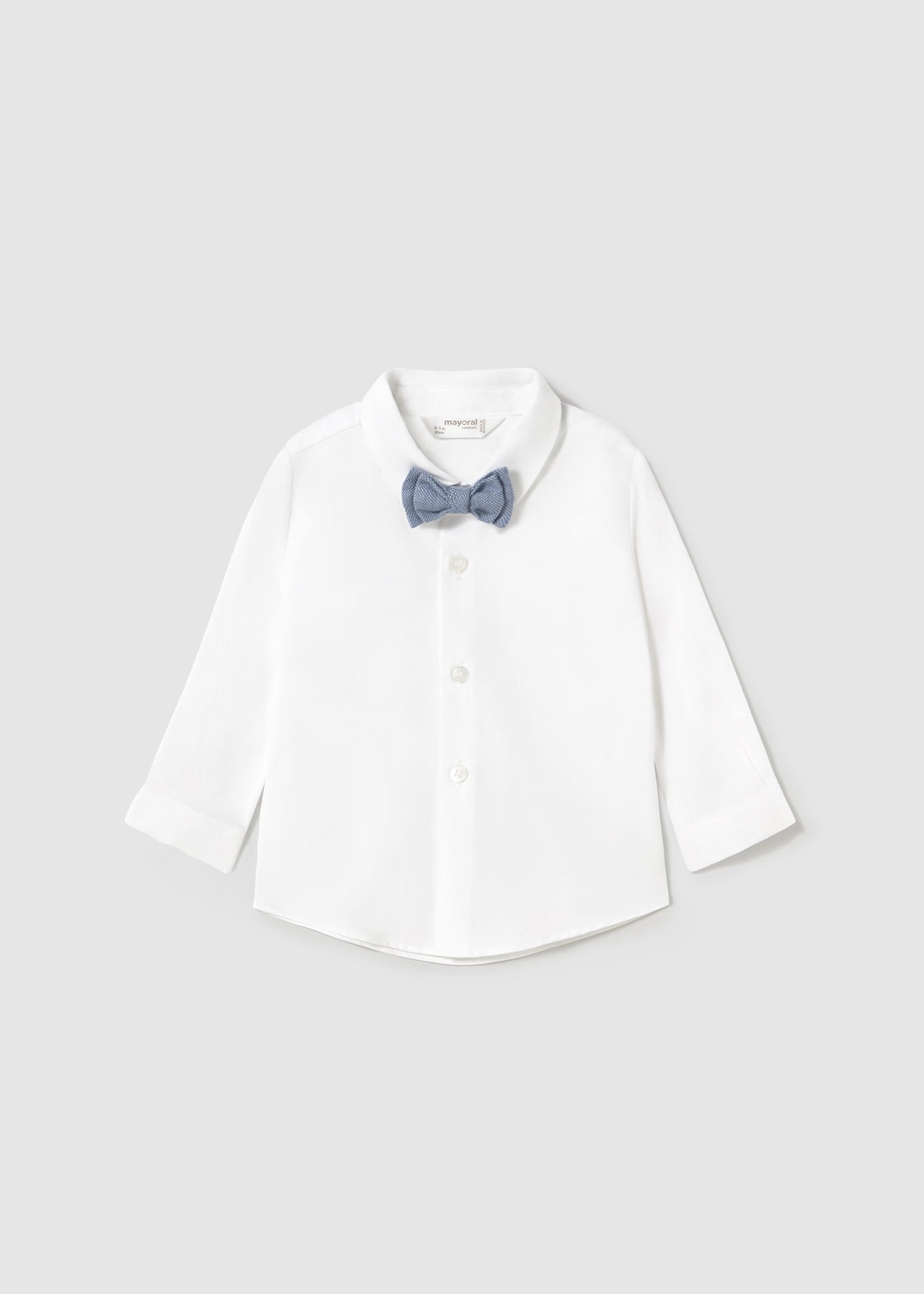 Camisa manga larga con corbatin recién nacido