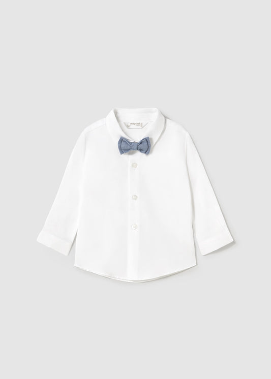 Camisa manga larga con corbatin recién nacido