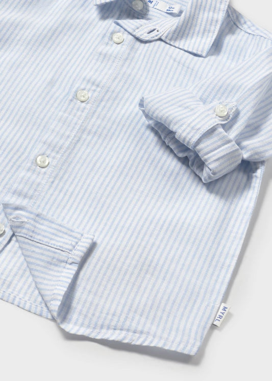 Camisa de lino de rayas