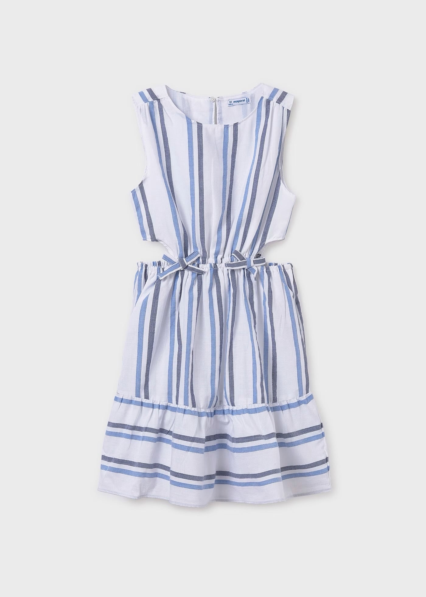 Vestido de lino rayado