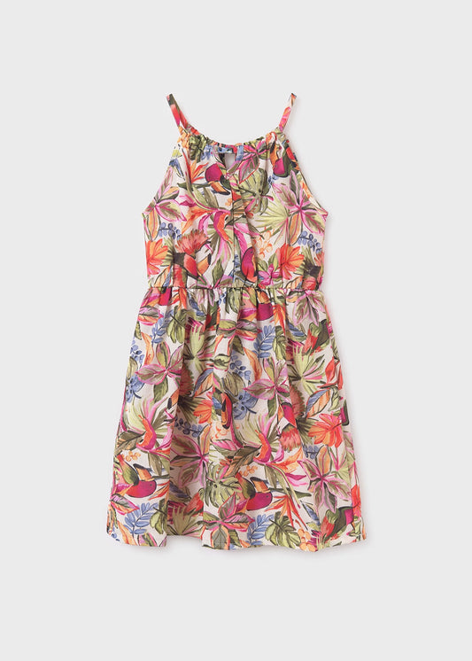 Vestido de lino de flores