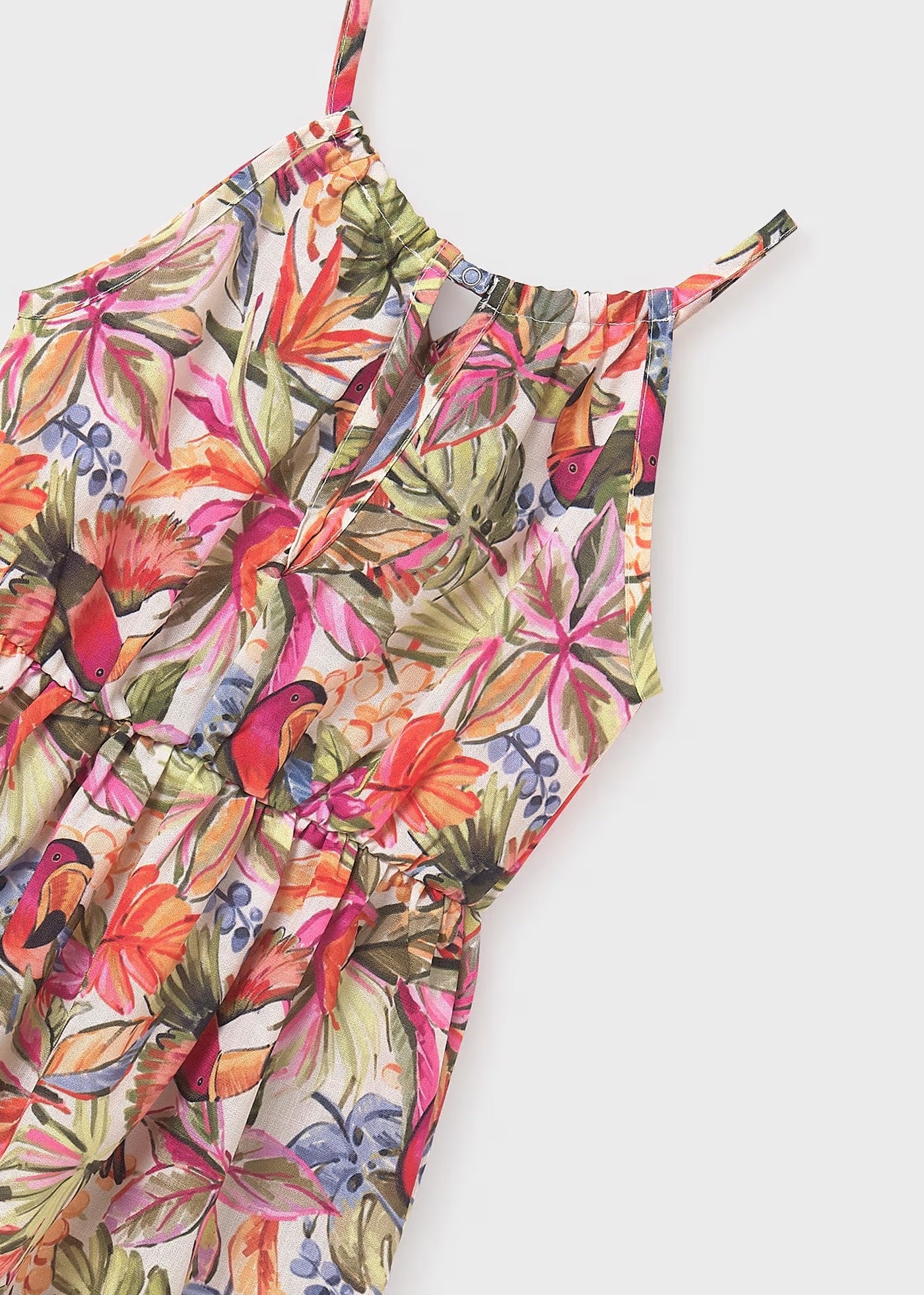 Vestido de lino de flores