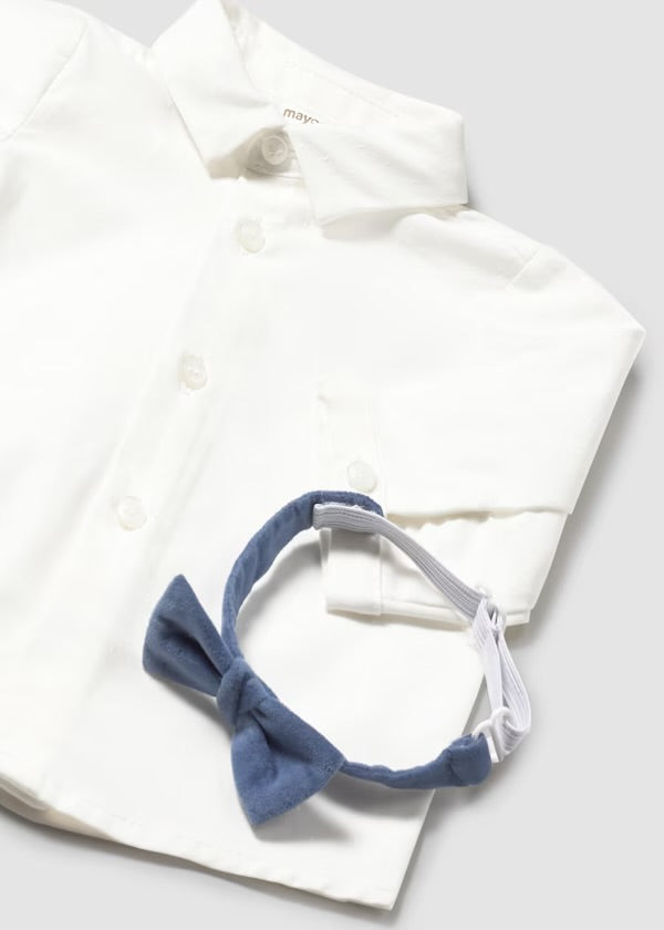 Camisa manga larga con corbatin recién nacido