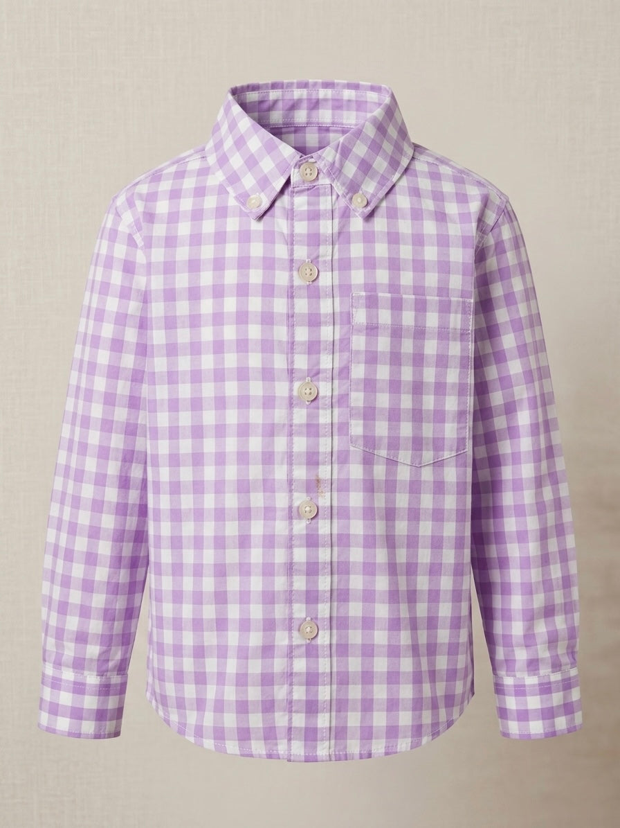 Camisa a cuadros manga larga