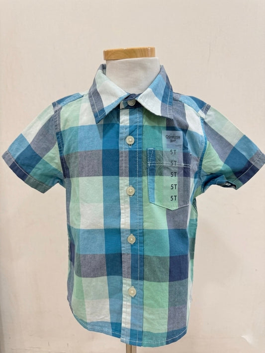 Camisa de botones a cuadrosmanga corta