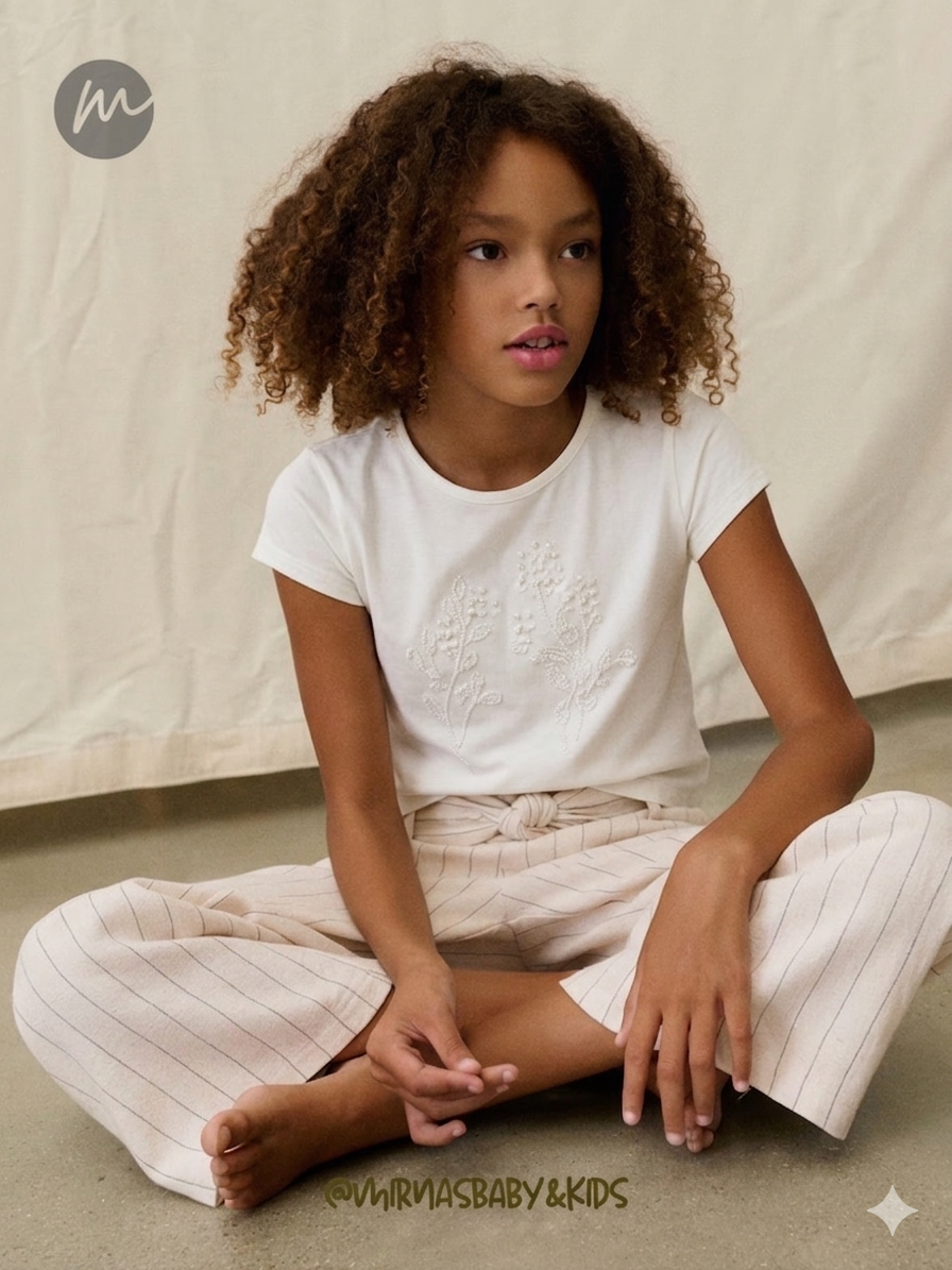 Conjunto de blusa pantalon de lino
