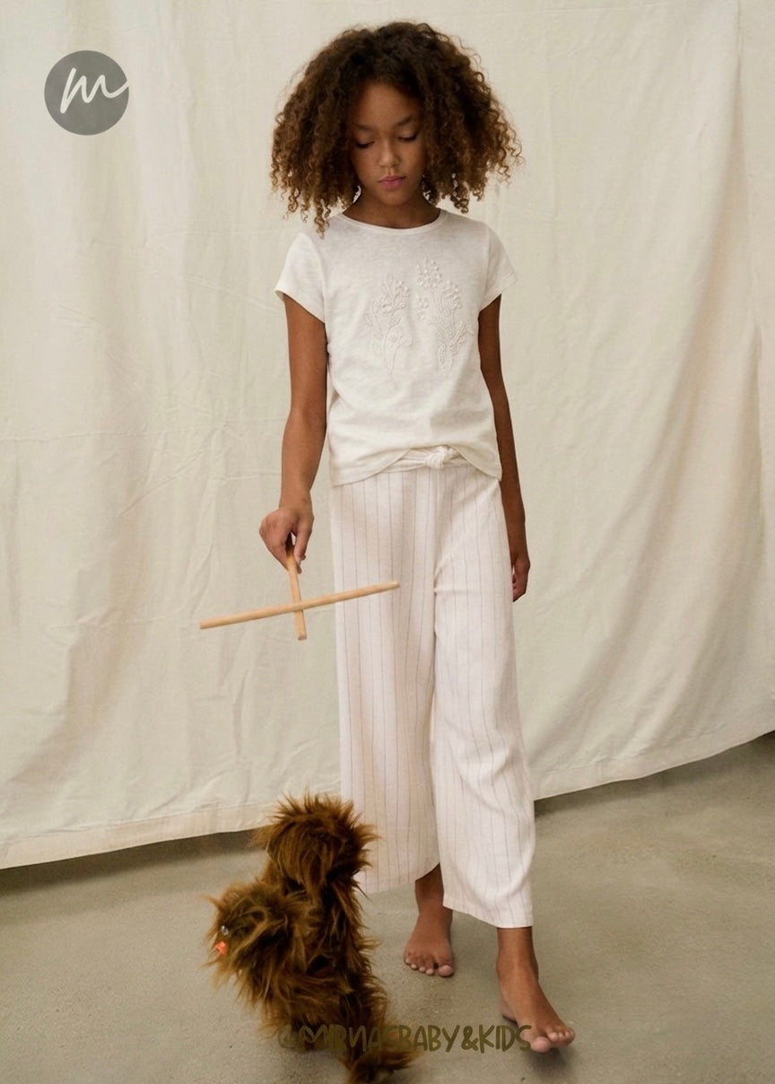 Conjunto de blusa pantalon de lino