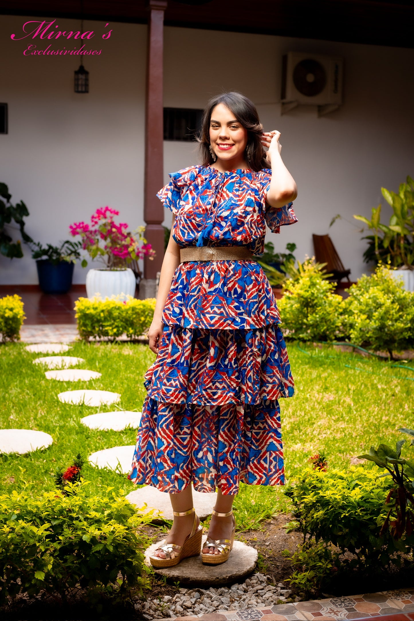 VESTIDO ESTAMPADO DE VUELOS