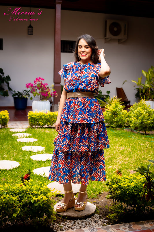 VESTIDO ESTAMPADO DE VUELOS