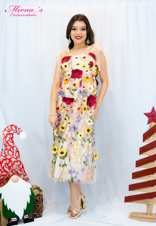 Vestido Midi Jardín Encantado
