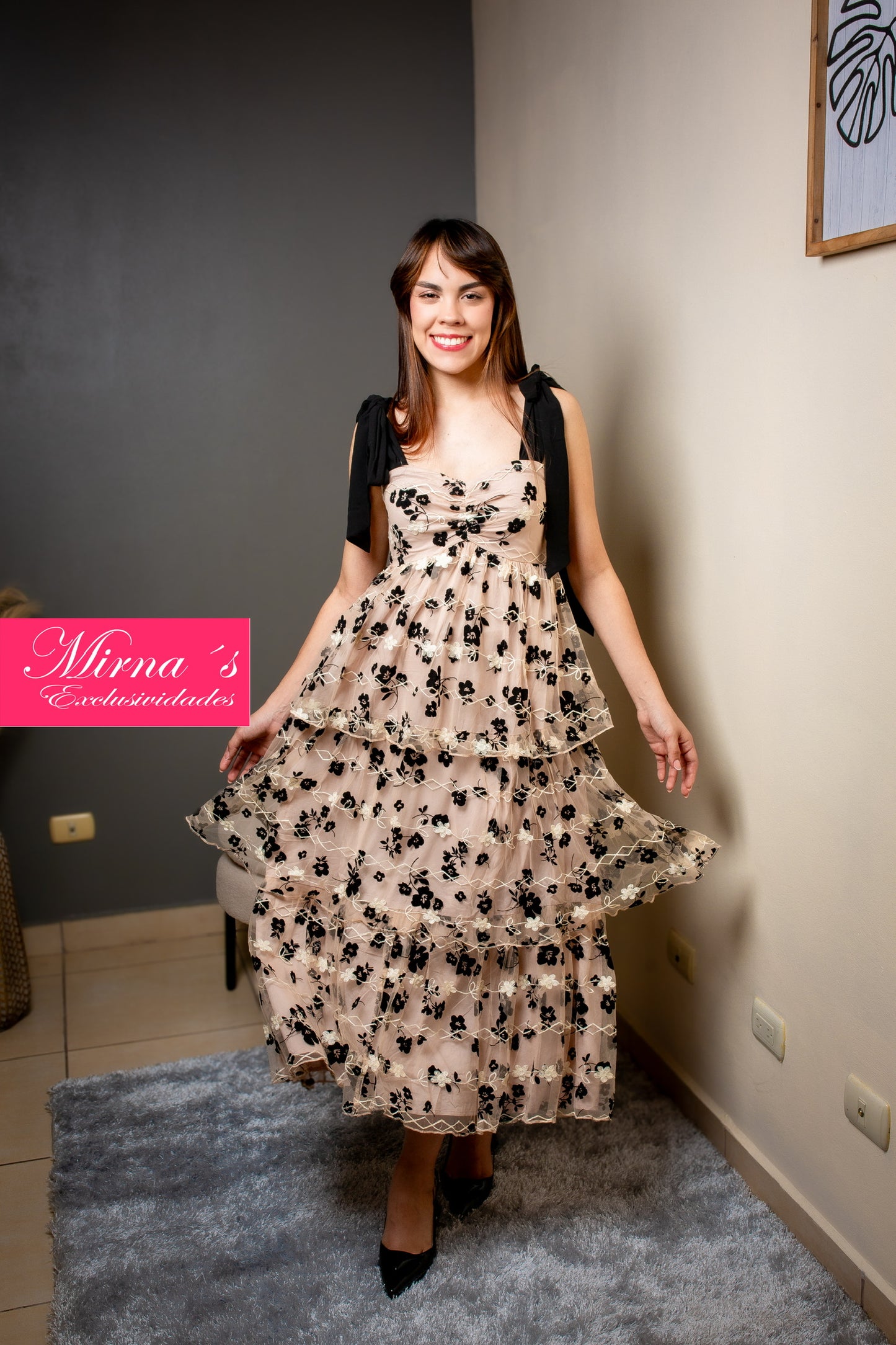 Vestido Midi París Noir