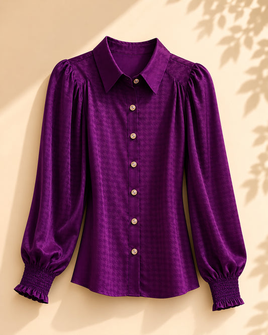 CAMISA MORADA MANGA LARGA